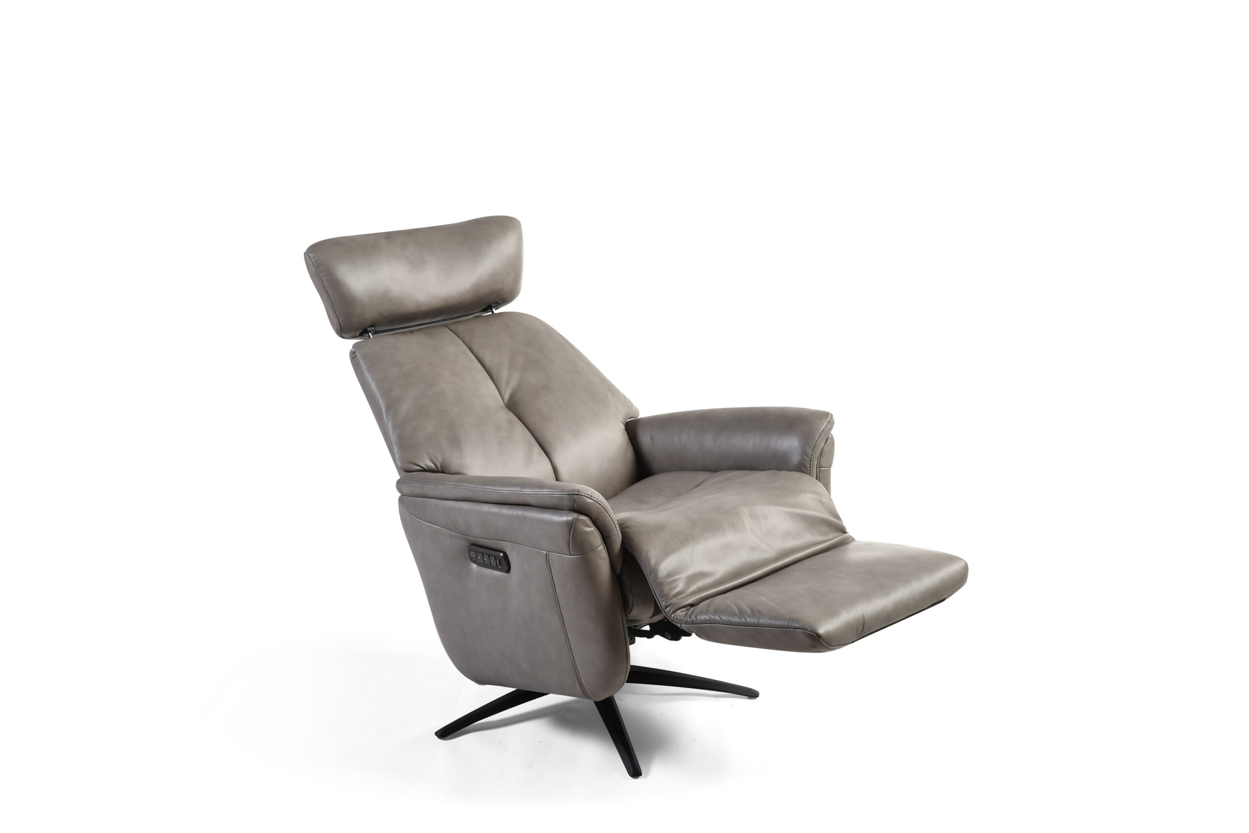 כורסא מעור או בד מסתובבת עם ריקליינר כורסא דגם MIO E100