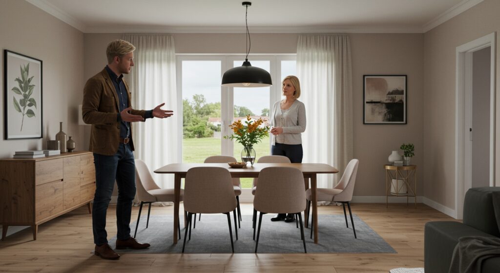 עיצוב פינת אוכל מודרנית