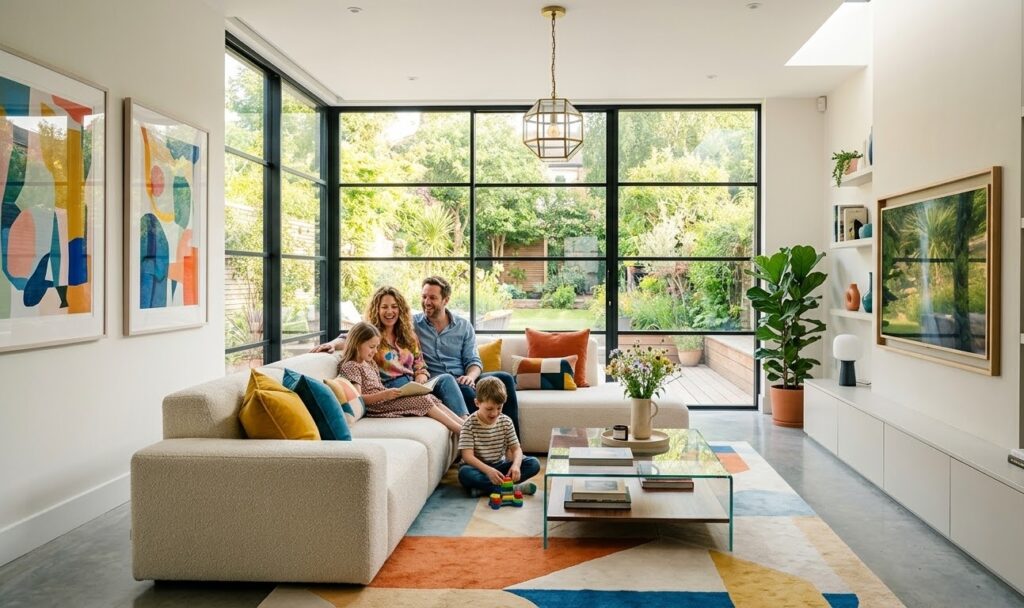 עיצוב חדר משפחה